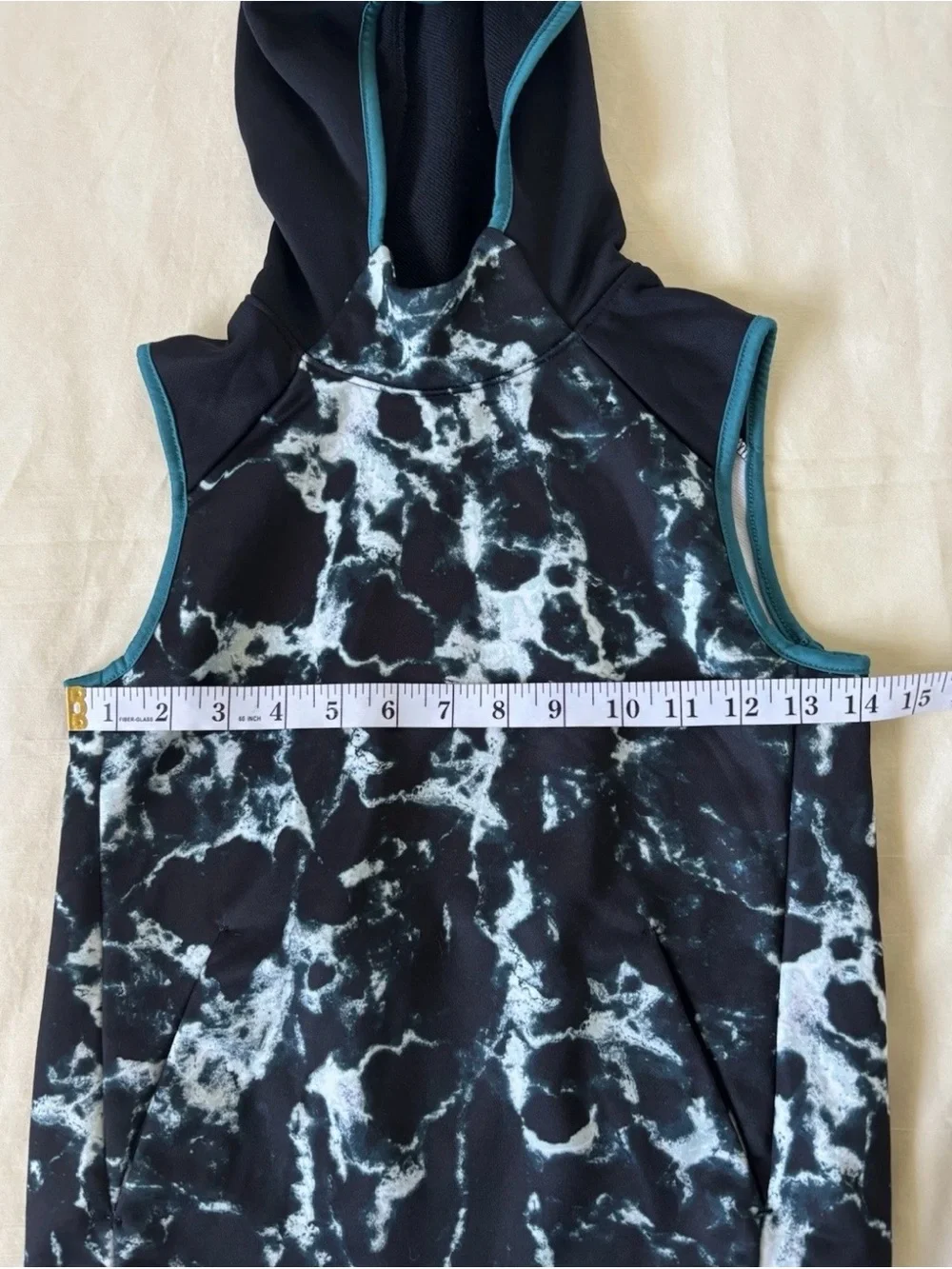 Old Navy Active Boys' Black Tie-Dye Sleeveless Hoodie - Size S (6)